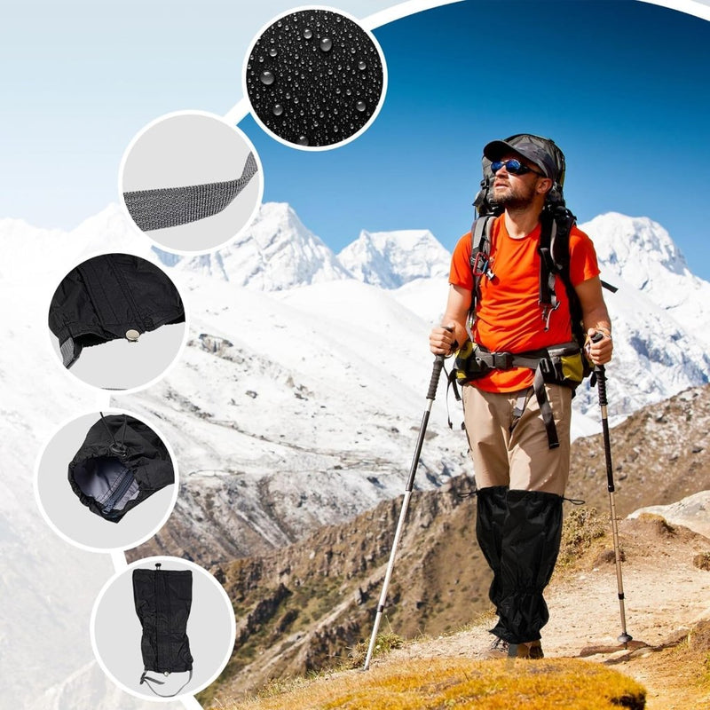 Laad afbeelding in Galerijviewer, TRIXES Pair of Waterproof Outdoor Hiking Walking Climbing Snow Legging Gaiters - happygetfit.com
