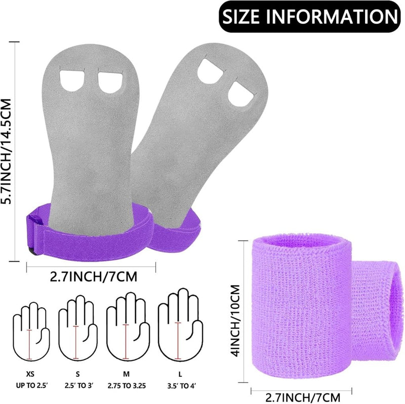 Laad afbeelding in Galerijviewer, Turn grips voor kinderen met polsbandjes paars - happygetfit.com

