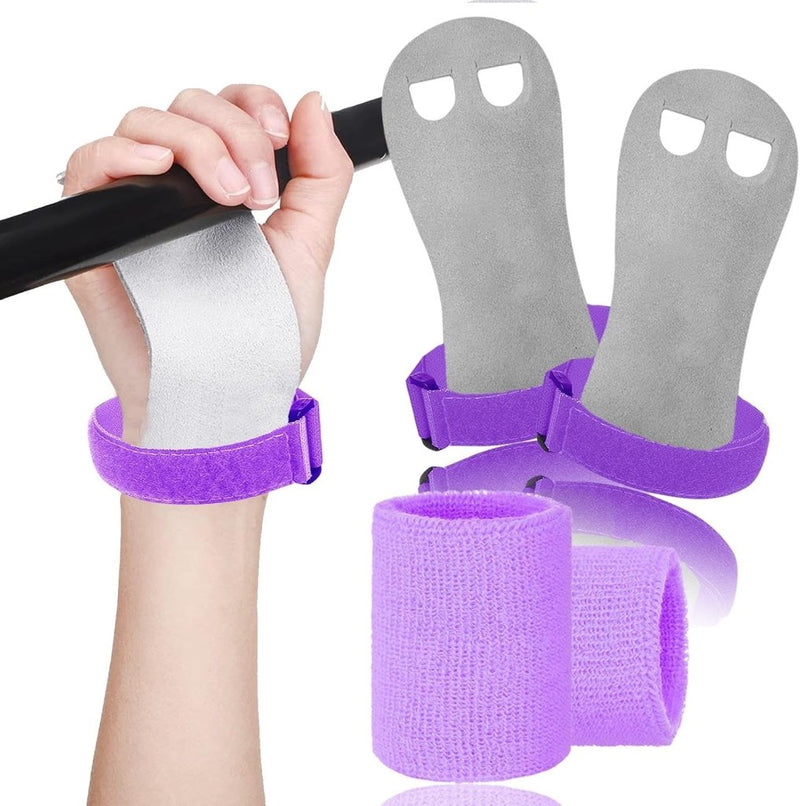Laad afbeelding in Galerijviewer, Turn grips voor kinderen met polsbandjes paars - happygetfit.com
