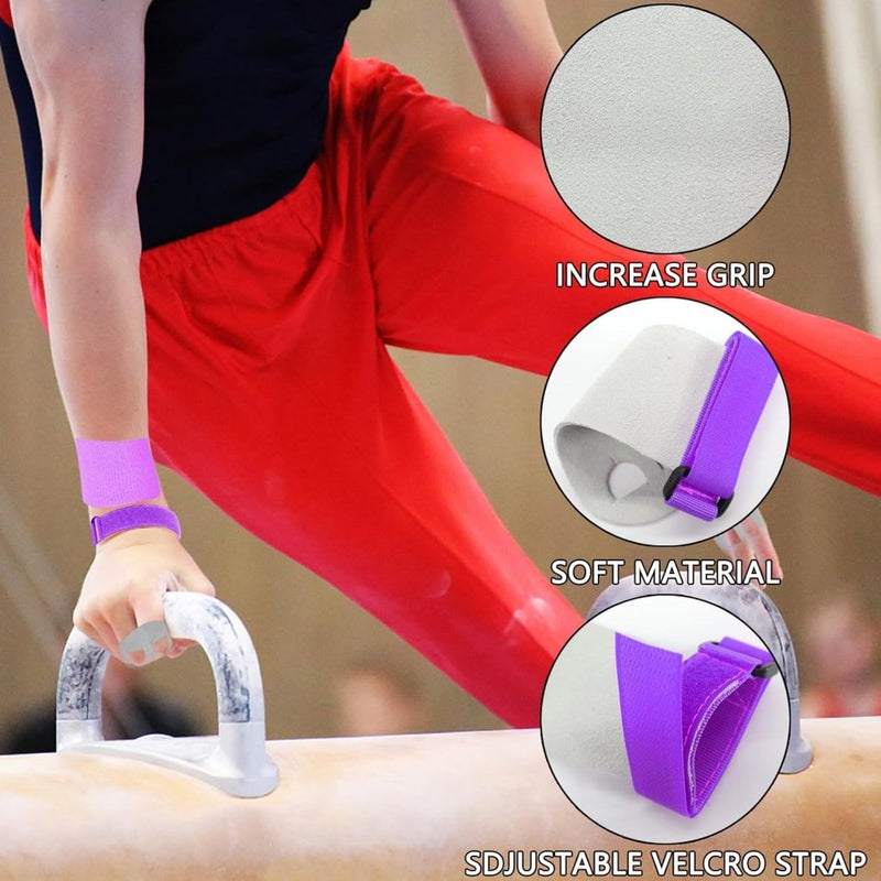 Laad afbeelding in Galerijviewer, Turn grips voor kinderen met polsbandjes paars - happygetfit.com
