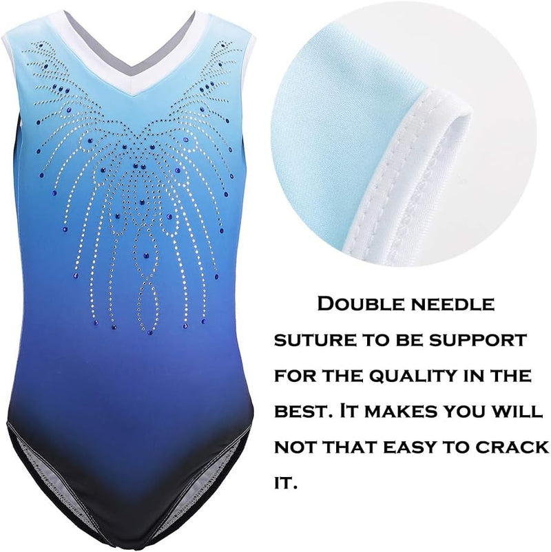 Load image into Gallery viewer, Turnpakje voor meisjes, lange mouwen, mouwloos, kleurverloop, glanzend, gymnastiekpanty voor dansen, ballet, gymnastiek, atletiek, peuters, meisjes - happygetfit.com
