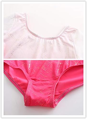 Load image into Gallery viewer, Turnpakje voor meisjes, lange mouwen, mouwloos, kleurverloop, glanzend, gymnastiekpanty voor dansen, ballet, gymnastiek, atletiek, peuters, meisjes - happygetfit.com
