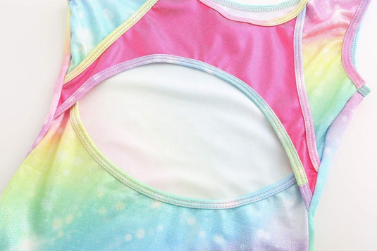Turnpakje voor meisjes, lange mouwen, mouwloos, kleurverloop, glanzend, gymnastiekpanty voor dansen, ballet, gymnastiek, atletiek, peuters, meisjes - happygetfit.com