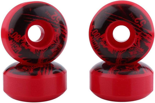 Tyenaza Skateboard Wielen, 52mm x 30mm 4 stks/set Outdoor Klassieke Duurzame PU Cruiser Longboard Skateboard Wielen(4 Kleuren) (Rood) - happygetfit.com