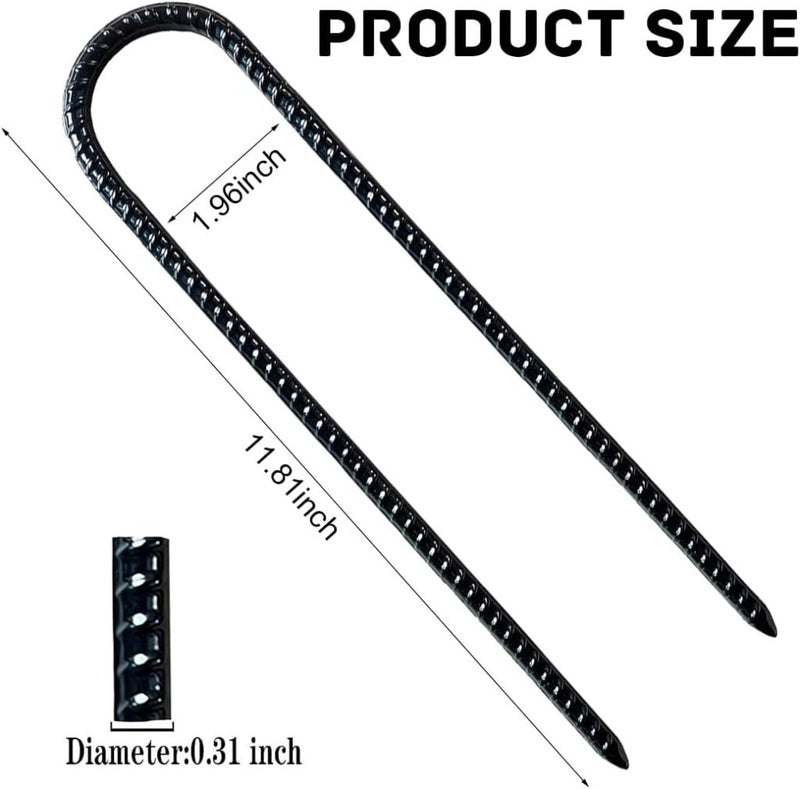 Laad afbeelding in Galerijviewer, U-vormige grondankers 4 stuks 30 cm van verzinkt staal – trampoline haringen – tuinankers - happygetfit.com
