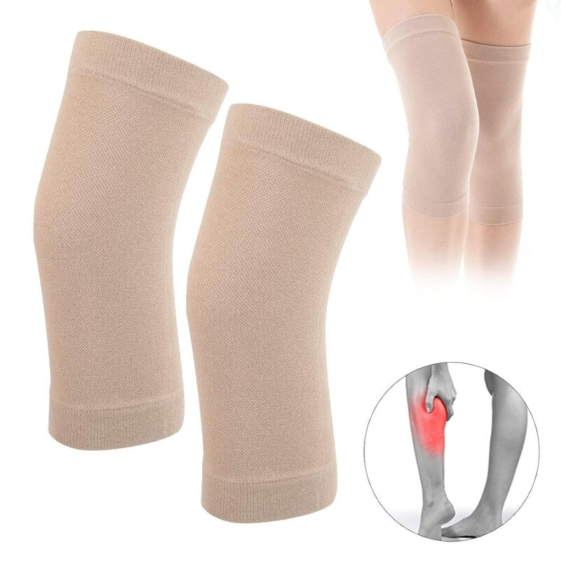 Carica immagine in Galleria Viewer, Ultradunne kniebandages 2 stuks van katoen met naadloze pasvorm – knieondersteuning – compressiekousen - happygetfit.com
