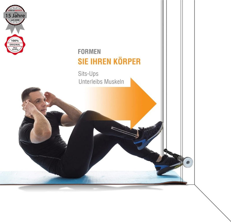 Laad afbeelding in Galerijviewer, Ultrasport 2-Way Pull-Up Bar, Individually Adjustable to Doors with a Width of 63-93 cm/Pull-Up Bar Made of Sturdy Steel, Maximum User Weigh up to 100 kg - Door Pull-Up Bar for Upper Body Workout - happygetfit.com
