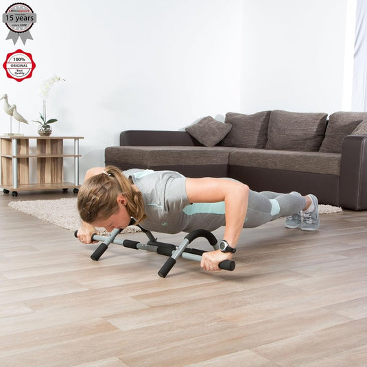 Ultrasport Optrekstang, deurrek, bovenlichaamtrainer, multifunctionele trainer, zonder boren te gebruiken, trainingsapparaat voor thuis en op kantoor, opdrukstang, geschikt voor diverse oefeningen - happygetfit.com