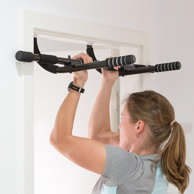 Load image into Gallery viewer, Ultrasport Pull-Up Bar, door rack, upper body trainer, multifunctional trainer, can be used without Drilling, training device for home and office, push-up bar, suitable for various exercises - happygetfit.com
