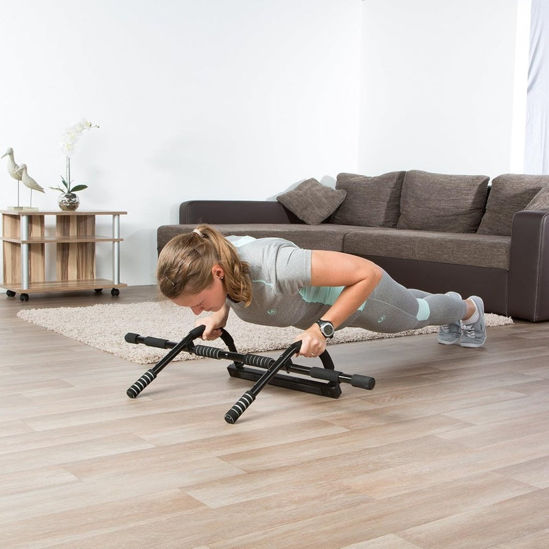 Load image into Gallery viewer, Ultrasport Pull-Up Bar, door rack, upper body trainer, multifunctional trainer, can be used without Drilling, training device for home and office, push-up bar, suitable for various exercises - happygetfit.com

