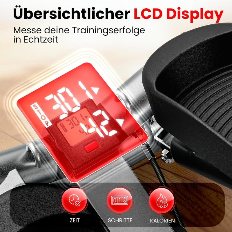 Load image into Gallery viewer, Ultrasport Swing Stepper - hometrainer met trainingscomputer, compacte stepper voor been- en billentraining - happygetfit.com
