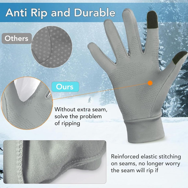 Laden Sie das Bild in Galerie -Viewer, Unigear Touchscreen Handschoenen, Sporthandschoenen voor Dames en Heren, Outdoorhandschoenen, Warme Winddichte Winterhandschoenen, Antislip, Volledige Vingers voor Hardlopen, Autorijden, Fietsen - happygetfit.com
