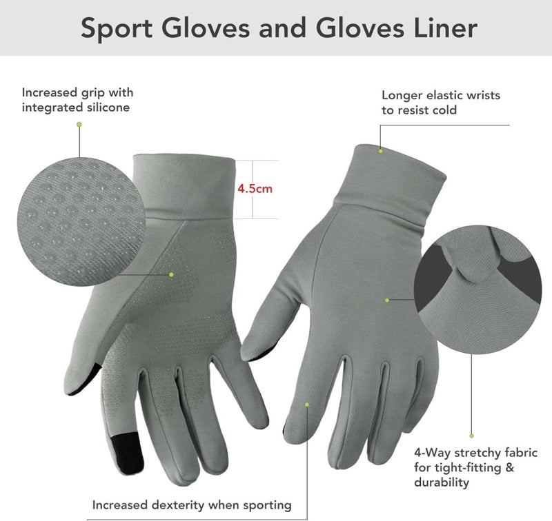 Laden Sie das Bild in Galerie -Viewer, Unigear Touchscreen Handschoenen, Sporthandschoenen voor Dames en Heren, Outdoorhandschoenen, Warme Winddichte Winterhandschoenen, Antislip, Volledige Vingers voor Hardlopen, Autorijden, Fietsen - happygetfit.com
