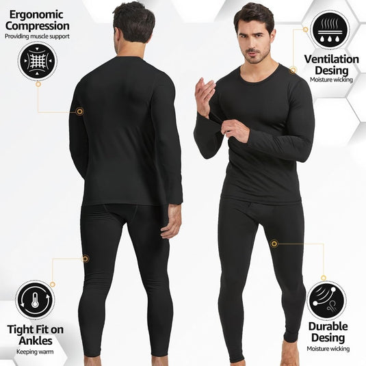 UNIQUEBELLA Functioneel ondergoed voor heren, ademend, ski-ondergoed voor mannen, winter, thermisch ondergoed voor joggen, fietsen, voetbal, skiën, motorfiets, warm - happygetfit.com