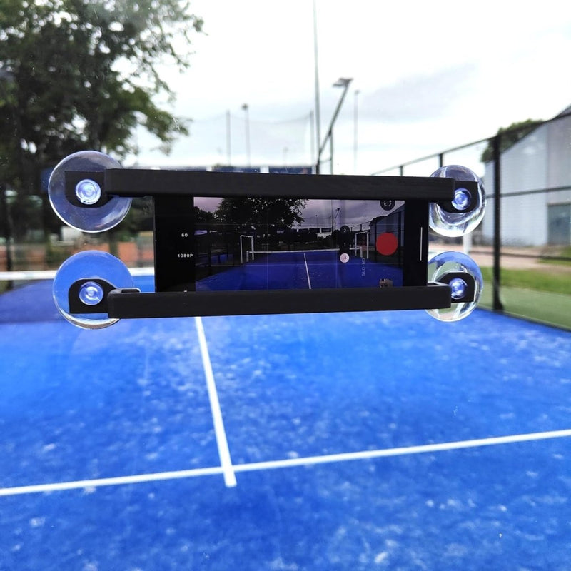 Laden Sie das Bild in Galerie -Viewer, Universele telefoonhouder voor padel racket zwart - happygetfit.com
