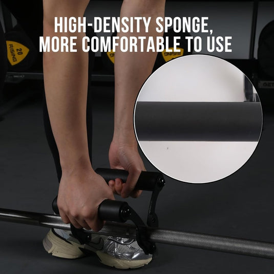 V-bar roeigreep met dubbele handgreep en antislip rubber – T-bar row handvat – fitness accessoire - happygetfit.com