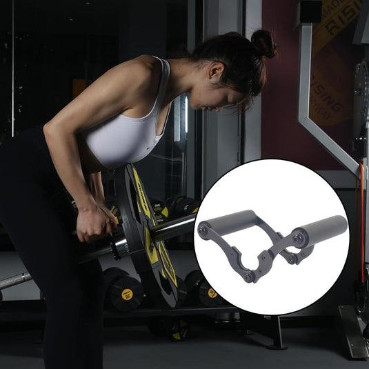 V-bar roeigreep met dubbele handgreep en antislip rubber – T-bar row handvat – fitness accessoire - happygetfit.com
