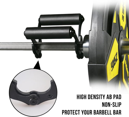 V-bar roeigreep met dubbele handgreep en antislip rubber – T-bar row handvat – fitness accessoire - happygetfit.com