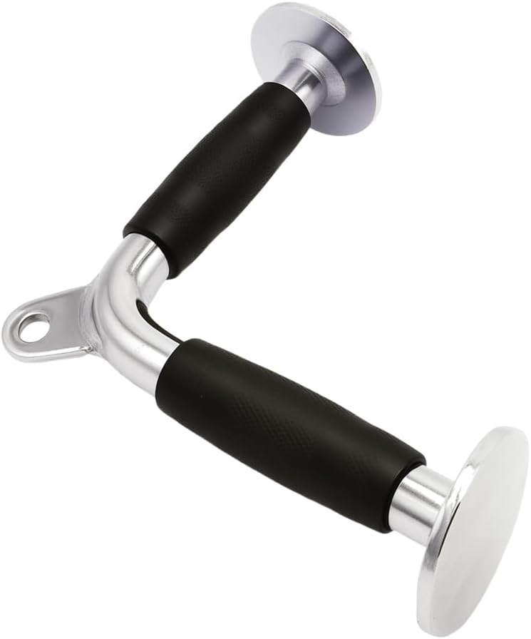 Load image into Gallery viewer, V-bar triceps handgreep met draaibare aansluiting en rubberen grip – kabelgreep – fitness accessoire - happygetfit.com
