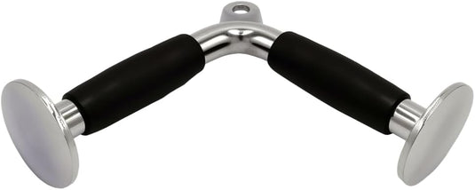V-bar triceps handgreep met draaibare aansluiting en rubberen grip – kabelgreep – fitness accessoire - happygetfit.com