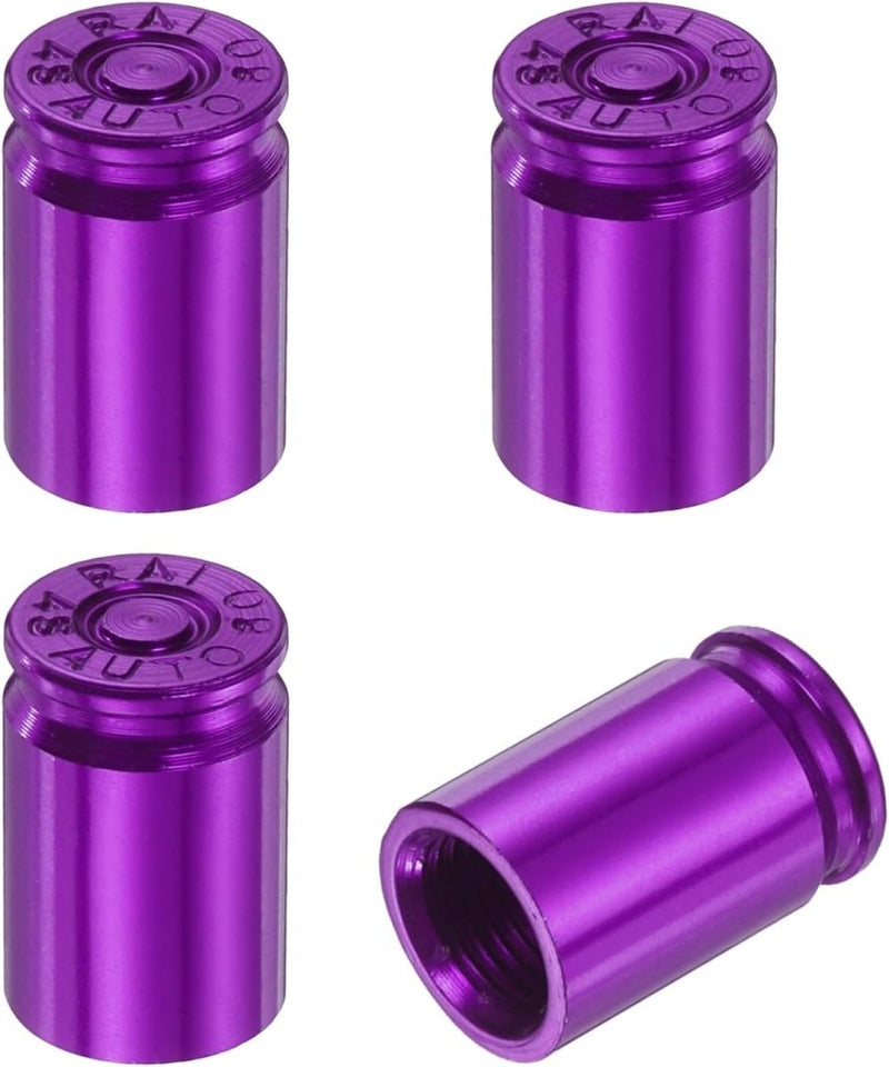 Load image into Gallery viewer, Ventieldoppen 4 stuks 16 x 10 mm van aluminium paars – bandendoppen – fiets auto accessoires - happygetfit.com
