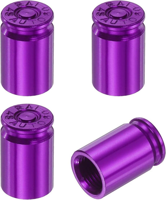 Ventieldoppen 4 stuks 16 x 10 mm van aluminium paars – bandendoppen – fiets auto accessoires - happygetfit.com