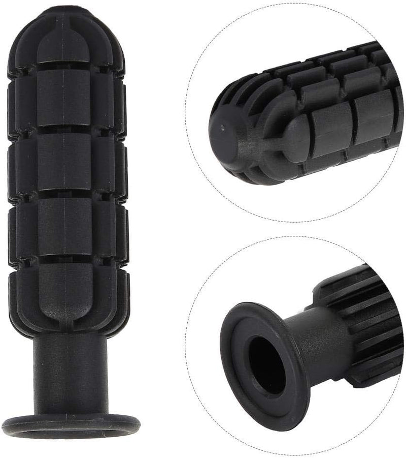 Laad afbeelding in Galerijviewer, Close-up van de ⚽ Verbeter je grip en controle met deze stevige tafelvoetbalhandgrepen! met een zwart rubberen stuurgreep met gestructureerd oppervlak en uitlopend uiteinde voor een antislipeffect, inclusief gedetailleerde inzetstukken aan de zijkanten en uiteinden.
