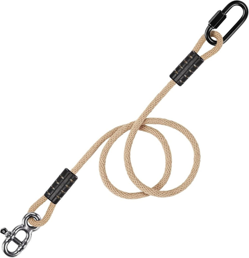 Chargez l'image dans la visionneuse de la galerie, Verstelbaar schommeltouw 1 meter van gevlochten polyester met karabijnhaak en gesp – ophangriem – boomschommel accessoires - happygetfit.com
