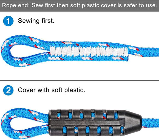 Verstelbaar schommeltouw 1 meter van gevlochten polyester met karabijnhaak en gesp – ophangriem – boomschommel accessoires - happygetfit.com