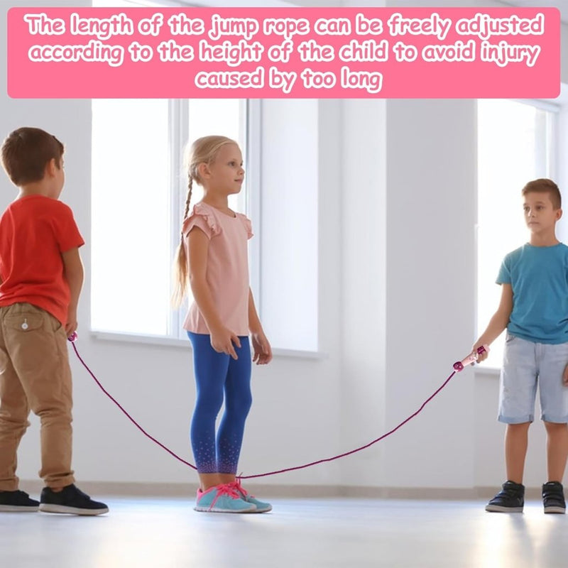 Load image into Gallery viewer, Verstelbaar Springtouw voor Kinderen - 2,6 m Katoenen Touw met Houten Handvat - Sport en Touwspringen - happygetfit.com
