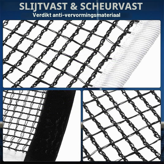 Verstelbaar tafeltennisnet tot 175 cm van stevig polyester en katoen voor binnen en buiten – pingpongnet – tafeltennisaccessoires - happygetfit.com