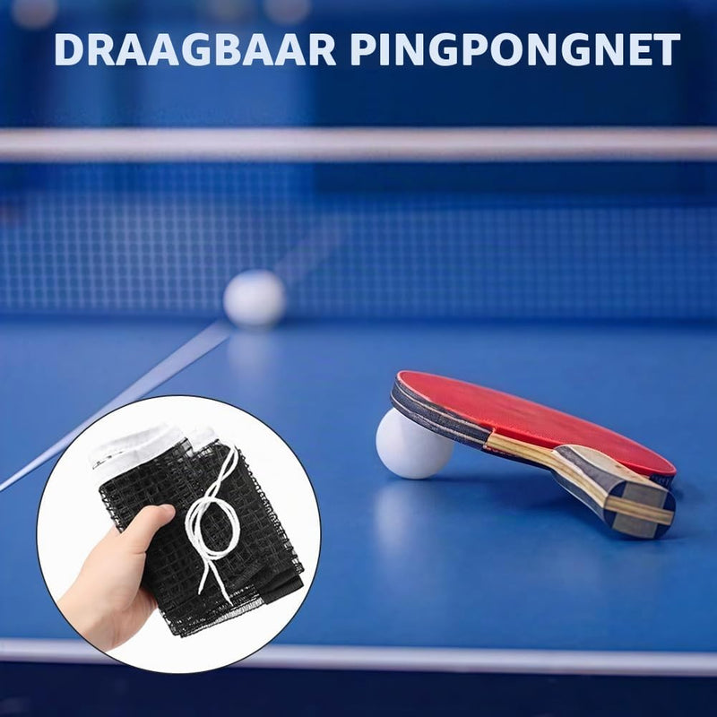 Bild im Galerie-Viewer laden, Verstelbaar tafeltennisnet tot 175 cm van stevig polyester en katoen voor binnen en buiten – pingpongnet – tafeltennisaccessoires - happygetfit.com
