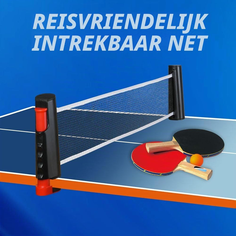 Bild im Galerie-Viewer laden, Verstelbaar tafeltennisnet tot 175 cm van stevig polyester en katoen voor binnen en buiten – pingpongnet – tafeltennisaccessoires - happygetfit.com
