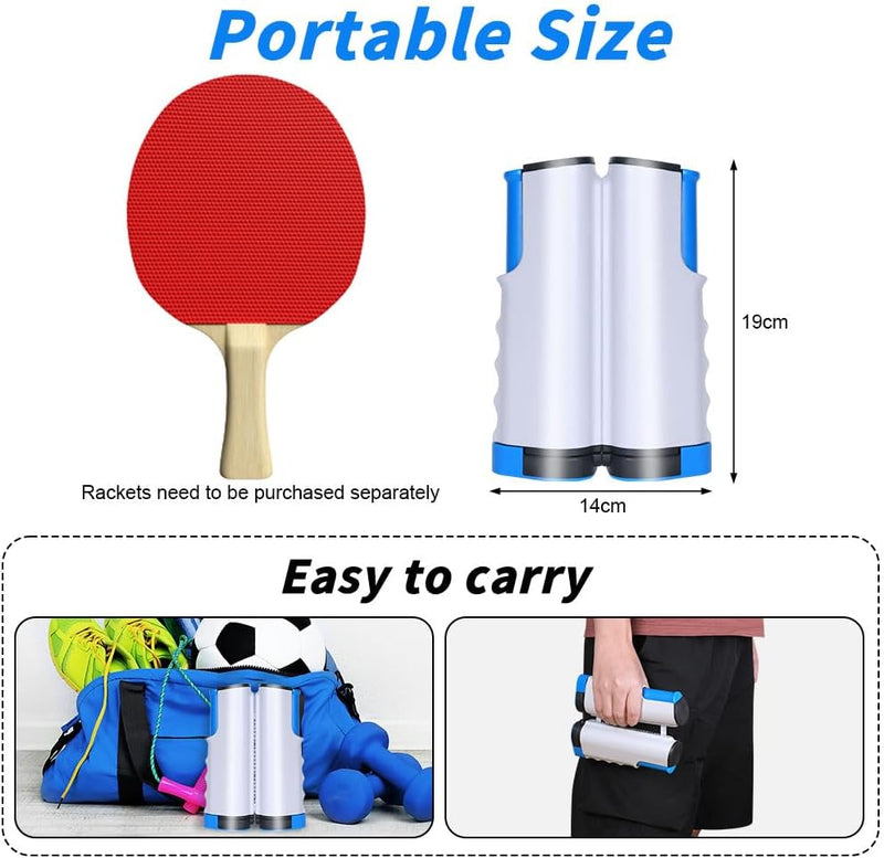 Bild im Galerie-Viewer laden, Verstelbaar tafeltennisnet tot 175 cm van stevig polyester en katoen voor binnen en buiten – pingpongnet – tafeltennisaccessoires - happygetfit.com

