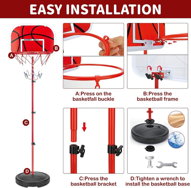 Laden Sie das Bild in Galerie -Viewer, Verstelbare basketbalstandaard voor kinderen 50-150 cm - happygetfit.com
