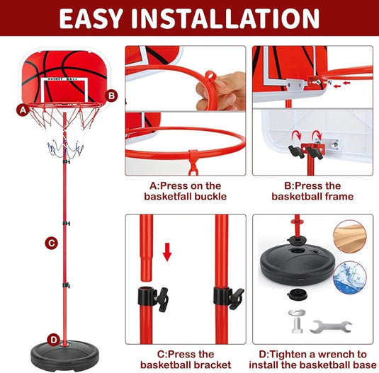 Verstelbare basketbalstandaard voor kinderen 50-150 cm - happygetfit.com