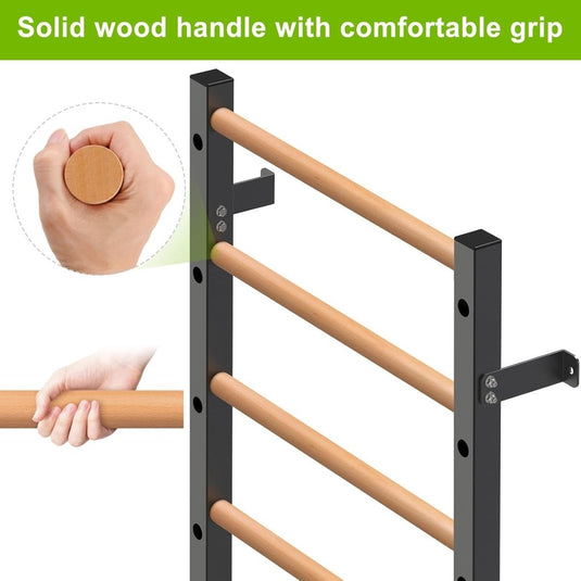 Verstelbare dip bar bevestiging voor Zweedse ladder tot 150 kg – dipstation – krachttraining - happygetfit.com
