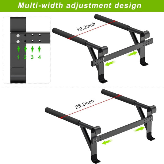 Verstelbare dip bar bevestiging voor Zweedse ladder tot 150 kg – dipstation – krachttraining - happygetfit.com