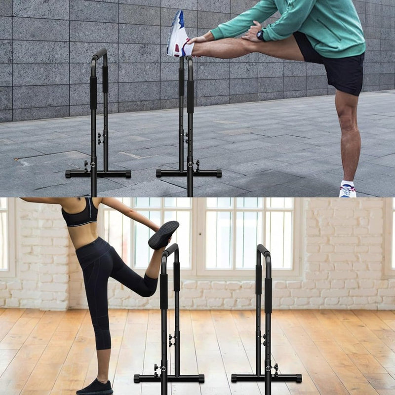 Załaduj obraz do przeglądarki galerii, Verstelbare dip bars van staal 79-94 cm tot 158 kg – dip station – calisthenics - happygetfit.com
