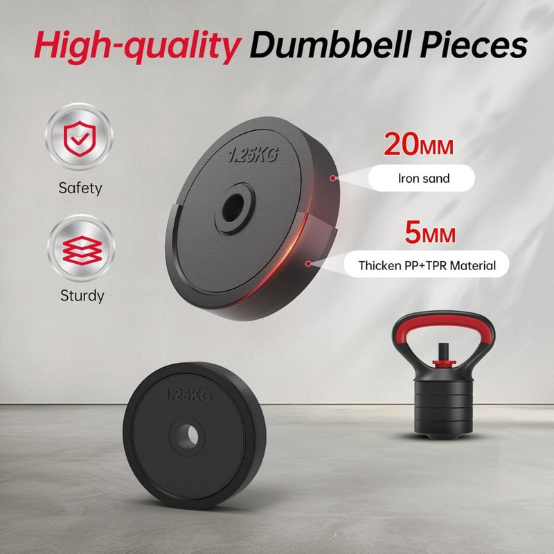 Laad afbeelding in Galerijviewer, Verstelbare dumbbell set 4-in-1 10 kg - happygetfit.com
