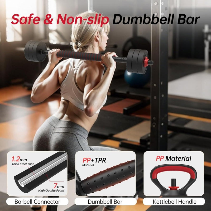 Laad afbeelding in Galerijviewer, Verstelbare dumbbell set 4-in-1 10 kg - happygetfit.com
