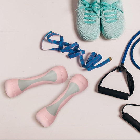 Verstelbare dumbbells set van 2 roze - happygetfit.com