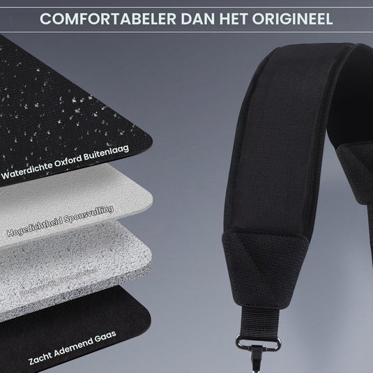 Verstelbare golftas schouderriem met gewatteerde draagband en metalen clips – draagriem – golftas accessoires - happygetfit.com