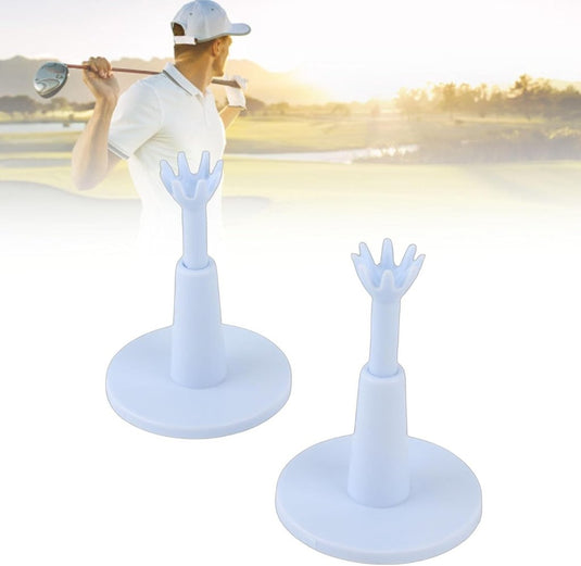 Verstelbare golftees 2 stuks van kunststof met rubberen balhouder 53 tot 73 mm – golfafslag – golftraining - happygetfit.com