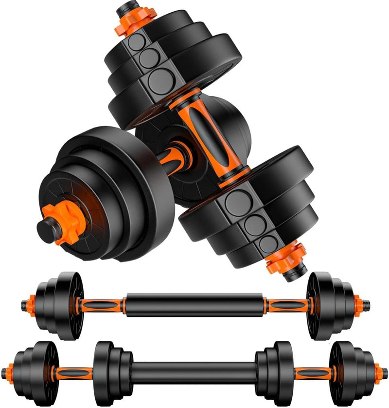 Laad afbeelding in Galerijviewer, Verstelbare halterset 20 kg 2-in-1 dumbbell en barbell - happygetfit.com
