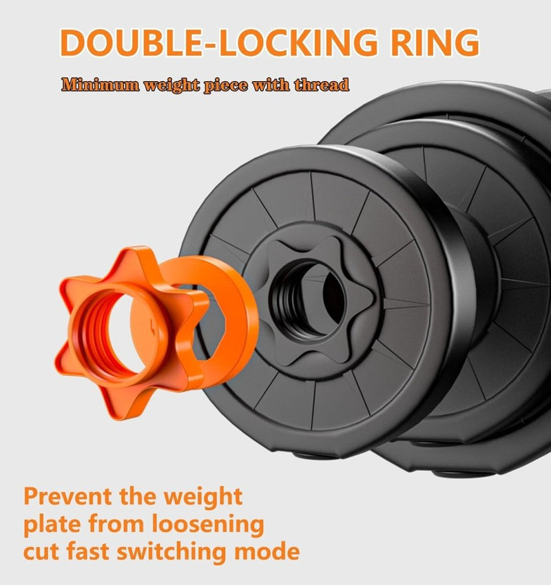 Laad afbeelding in Galerijviewer, Verstelbare halterset 20 kg 2-in-1 dumbbell en barbell - happygetfit.com
