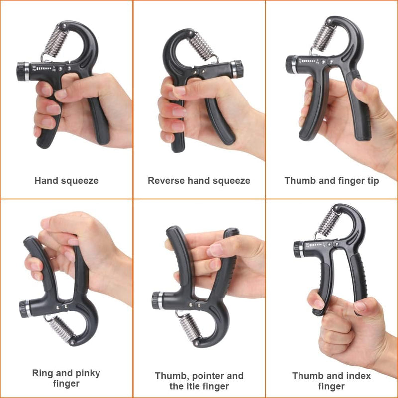 Laad afbeelding in Galerijviewer, Verstelbare handtrainer 10 tot 50 kg met antislip handgrepen voor hand- en onderarmtraining – griptrainer – knijpkracht - happygetfit.com
