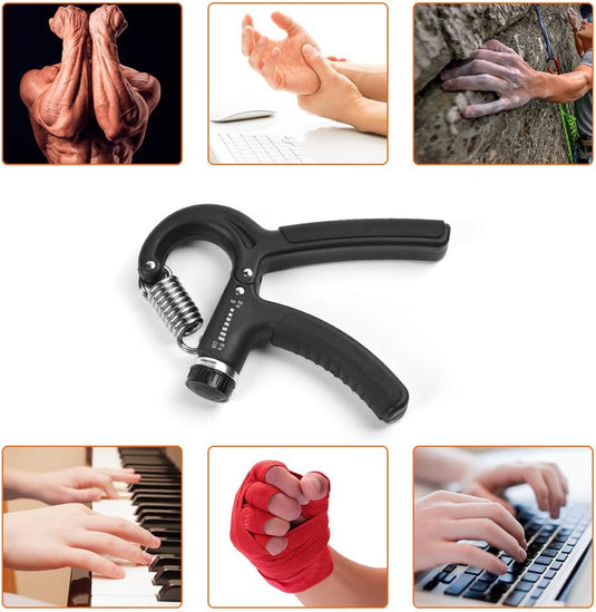 Verstelbare handtrainer 10 tot 50 kg met antislip handgrepen voor hand- en onderarmtraining – griptrainer – knijpkracht - happygetfit.com