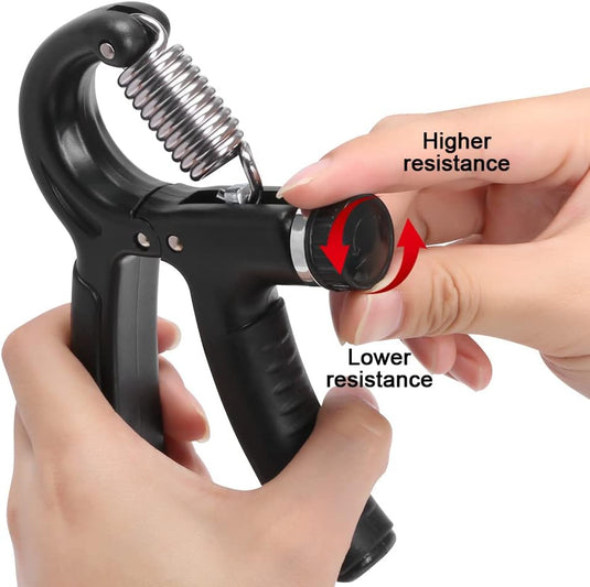 Verstelbare handtrainer 10 tot 50 kg met antislip handgrepen voor hand- en onderarmtraining – griptrainer – knijpkracht - happygetfit.com