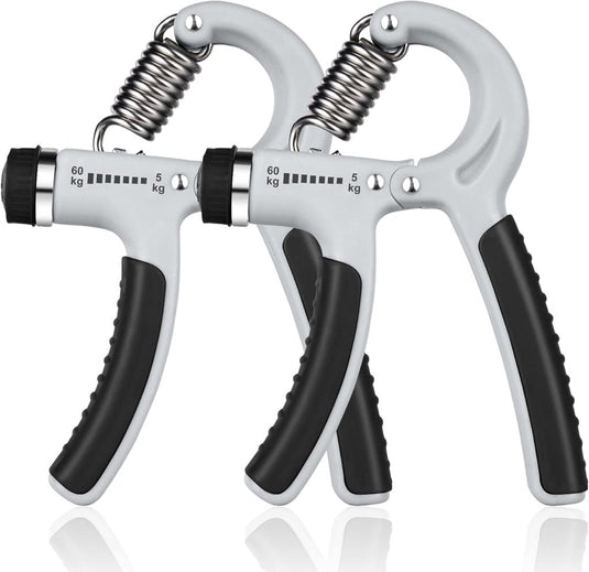 Verstelbare handtrainer 10 tot 50 kg met antislip handgrepen voor hand- en onderarmtraining – griptrainer – knijpkracht - happygetfit.com